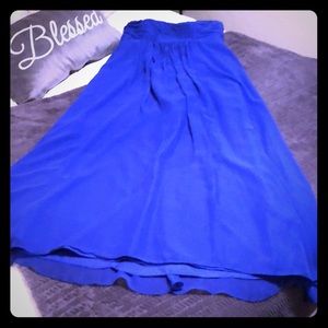 Royal Blue strapless dress